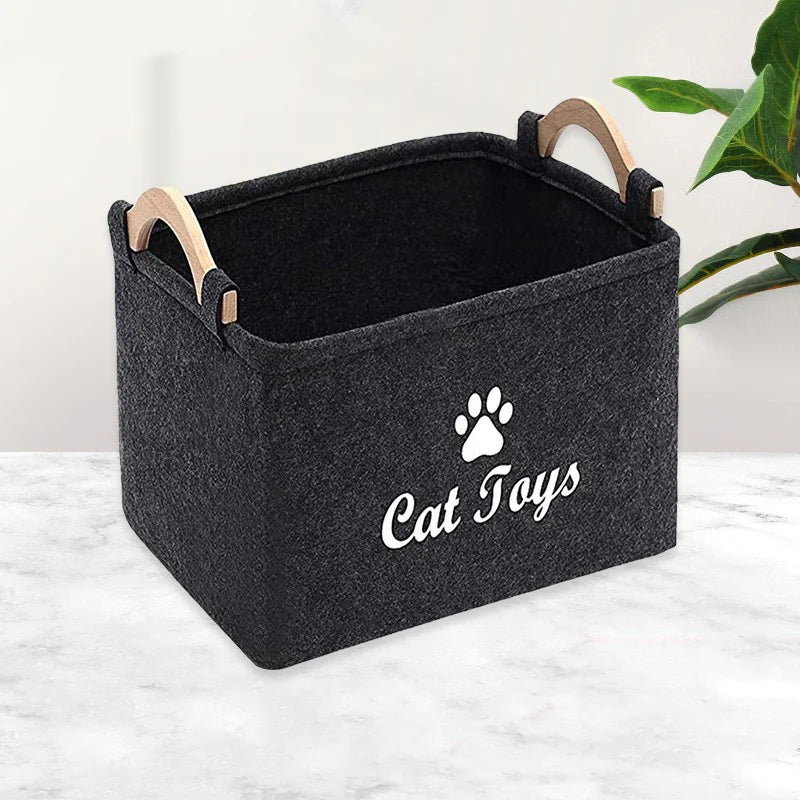 Chic Felt Pet Organizer Basket