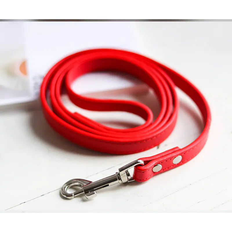 Colorful Leather Pet Collar