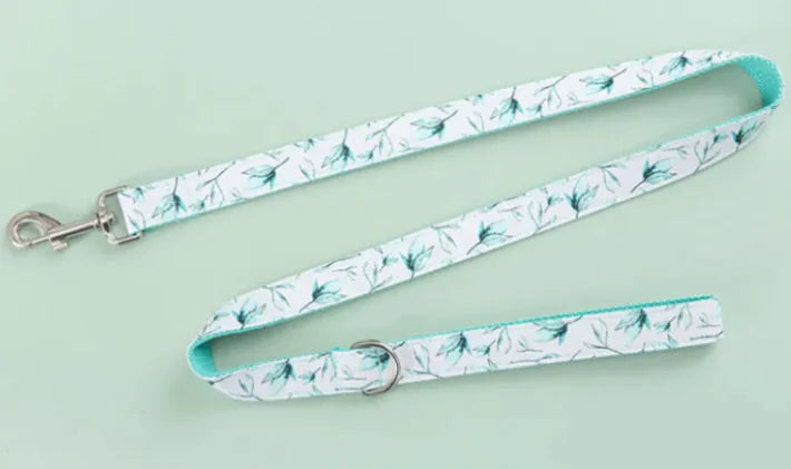Leafy Elegance Dog Leash Set