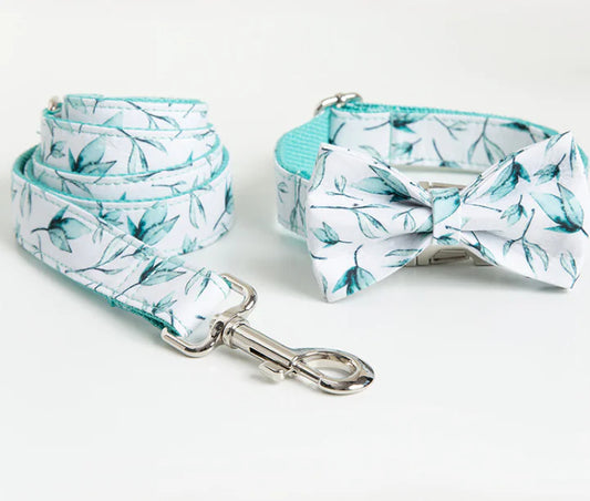 Leafy Elegance Dog Leash Set