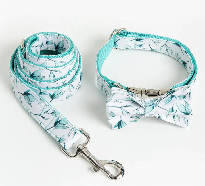 Leafy Elegance Dog Leash Set